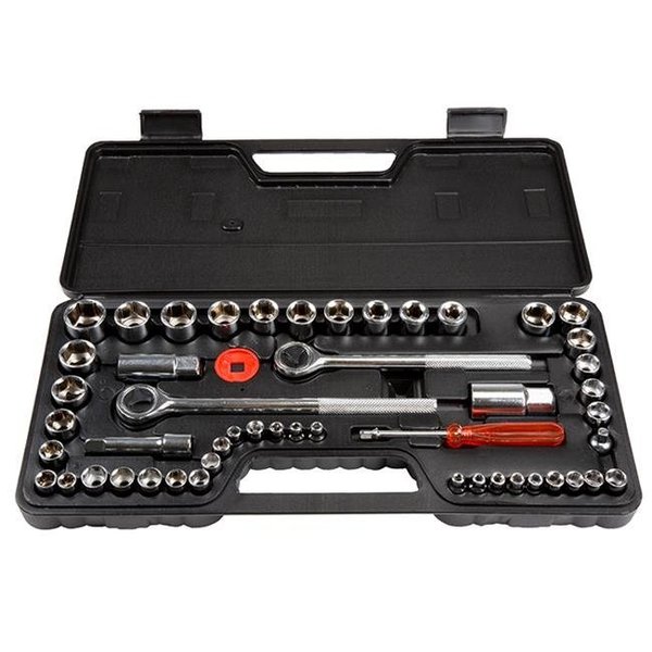 Stalwart Stalwart 75-HT3014 0.25; 0.37 & 0.5 in. SAE & Metric Drive Socket Set; 52 Piece 75-HT3014